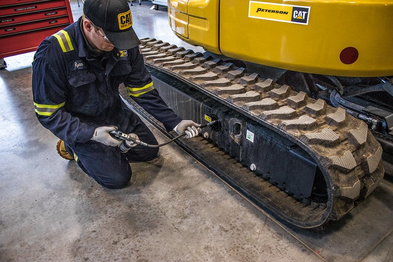 servicing a mini excavator