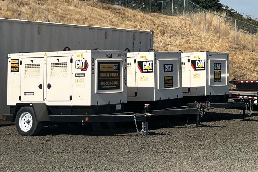 Towable Cat generators on the rental-ready line.