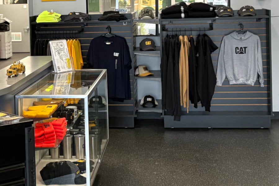 retail display of Cat merchandise