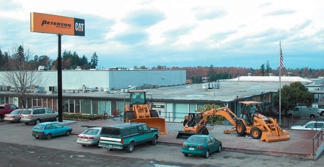 Peterson Cat Eugene with newly installed signs approximately 2003