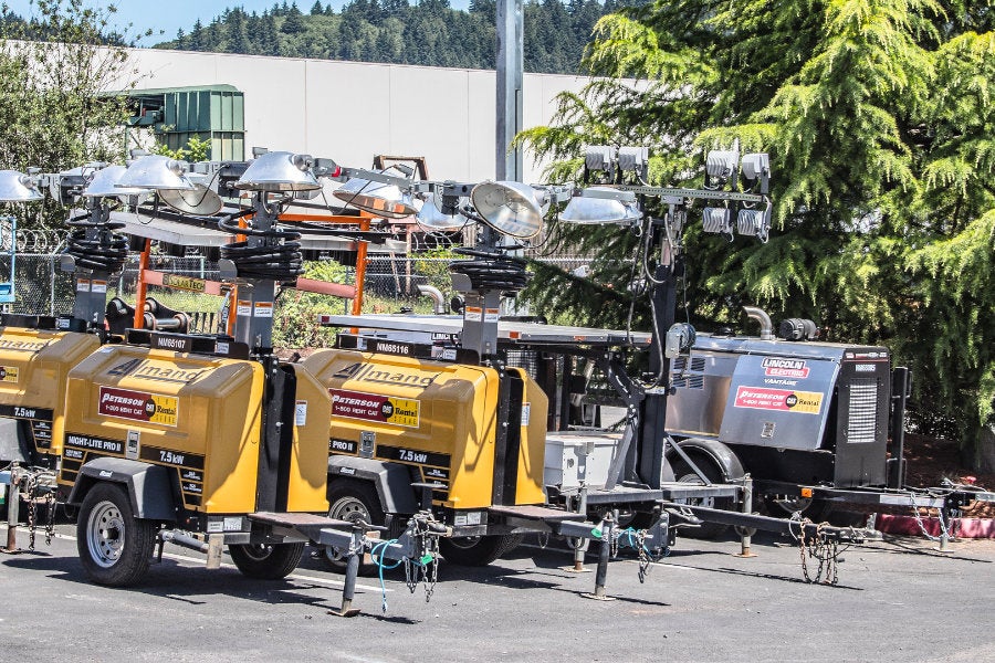 Allmand lighttowers and Lincoln Electric welders