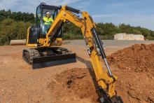 Cat Micro Excavator Digging