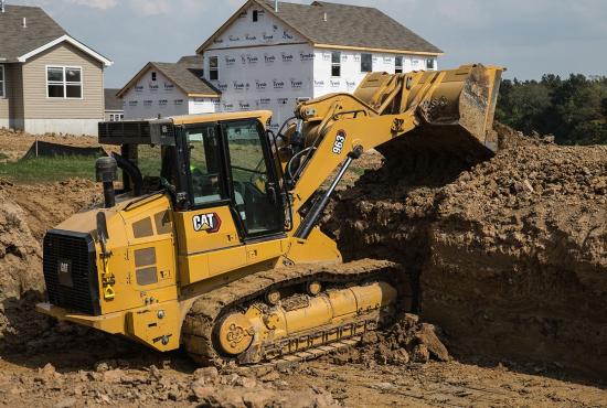 Crawler loaders have optimal traction for digging foundations