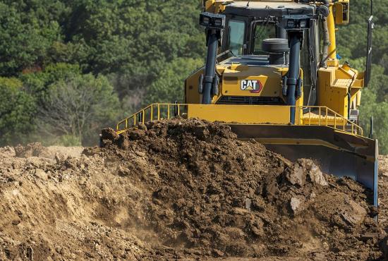 D8 Bulldozer in Early Site Preparation Work