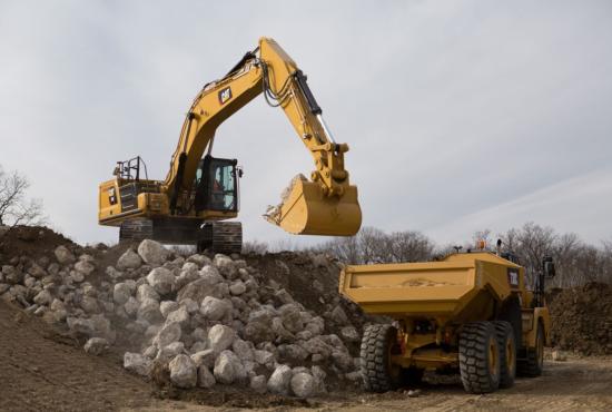 The Cat 336 excavator is a terrific truck loader.