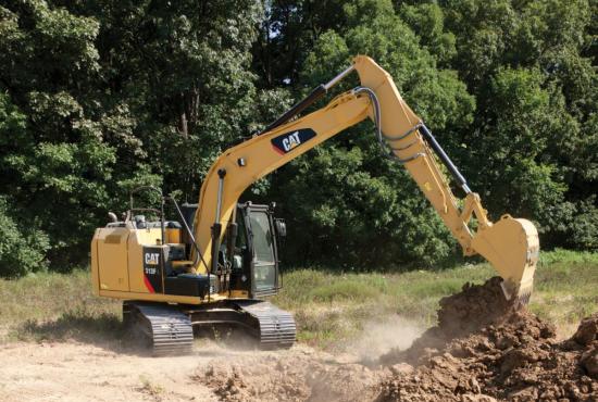 313F Hydraulic Excavator digging a trench