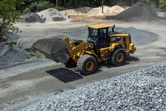 962M Medium Wheel Loader Hauling a Load of Material