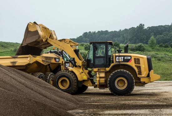 972M Medium Wheel Loader Filling a Truck