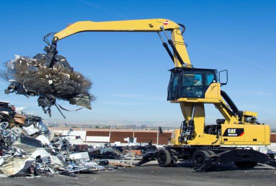 MH3026 Wheel Material Handler Loading Scrap Metal for Recycling