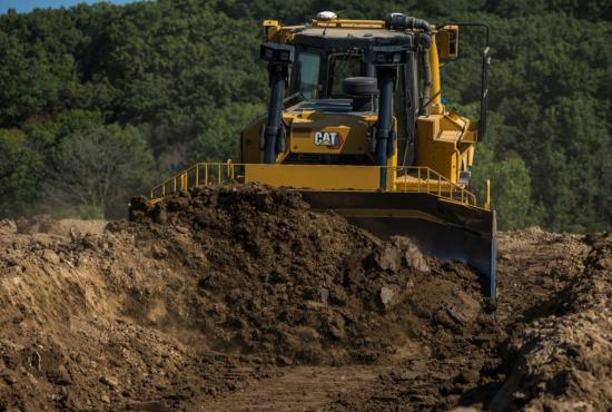 D8T Bulldozer in Early Site Preparation Work