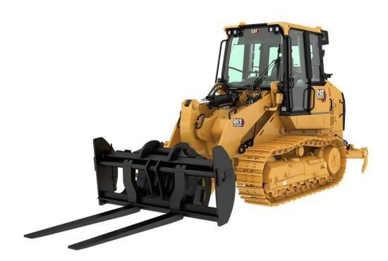 Cat 953 Track Loader with Fusion Coupler and Forks