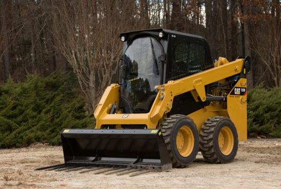 Utility Forks on a D-Series Skid Steer Loader