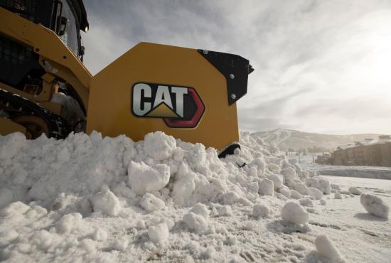 Cat® Snow Push doing the work. Cat® Snow Push doing the work.