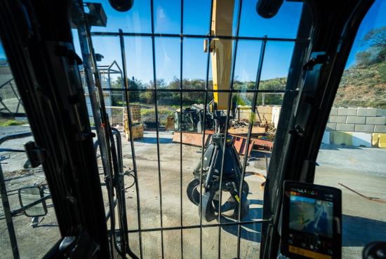 MH3032 operator view from inside the cab