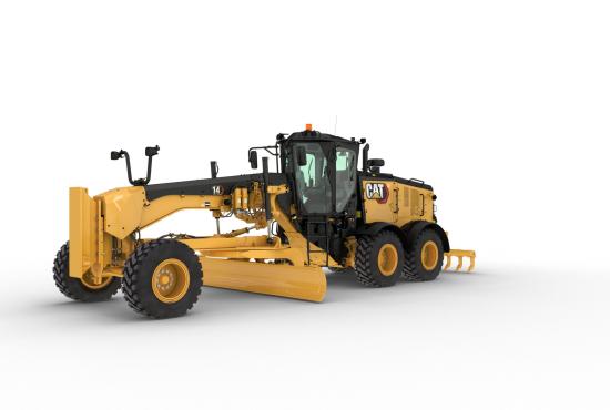 14 Motor Grader with push block and ripper