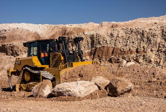 D7 Dozer Pushing Rocks