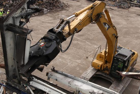 Multi-Processor with Shear Jaw makes fast work of structural steel.