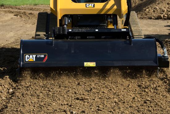 Cat® LT18B Landscape Tiller at Work