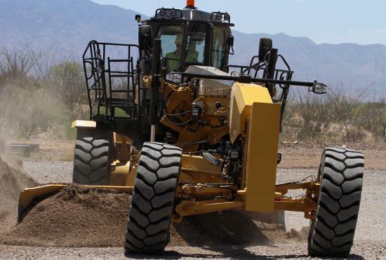 16 Motor Grader bringing road to grade