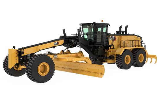 24 Motor Grader with push block and ripper