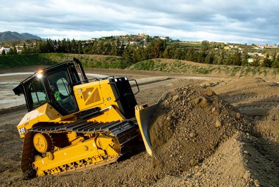 D5 Dozer Pushing Up Hill