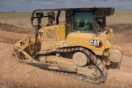 D6 XE Bulldozer with Electric Drive, Equipped with a Winch for Oil Field Work