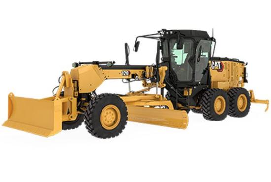 120 Motor Grader with front blade and ripper