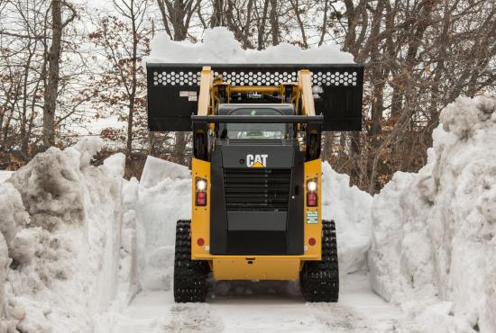 Skid Steer Loader Material Handling Bucket - Dumping Snow