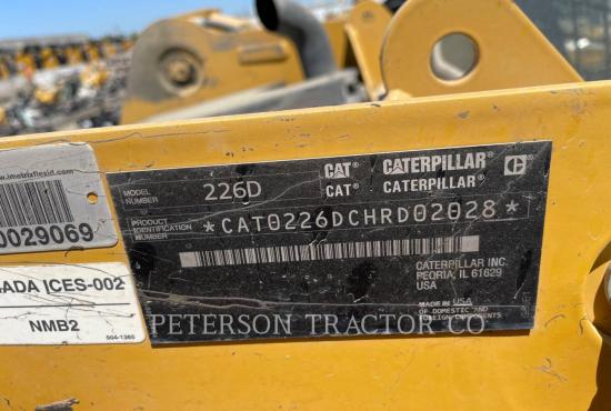 2017 CAT 226D SKID STEER LOADER