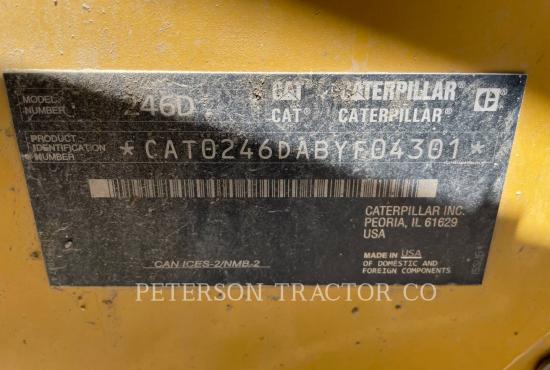 2018 CAT 246D SKID STEER LOADER