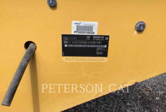 2016 CAT CS54B SMOOTH DRUM ROLLER
