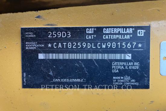 2020 CAT 259D3 COMPACT TRACK LOADER