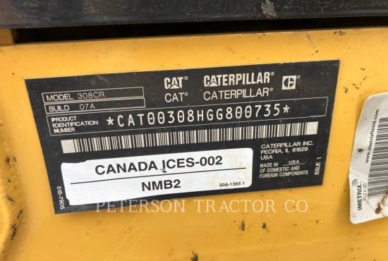 2019 CAT 308 EXCAVATOR