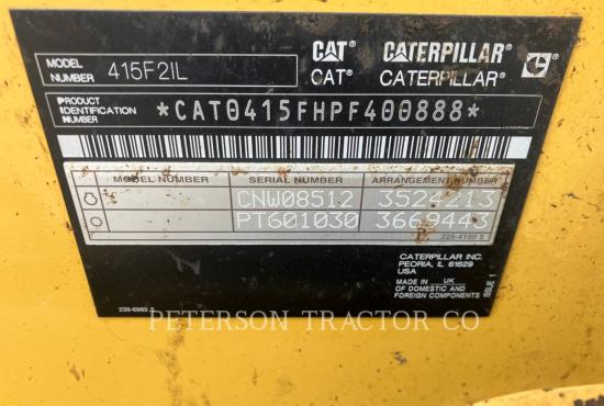 2018 CAT 415F2IL INDUSTRIAL LOADER