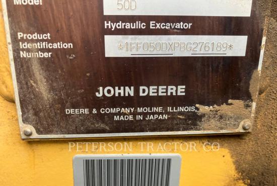 2011 DEERE 50D EXCAVATOR